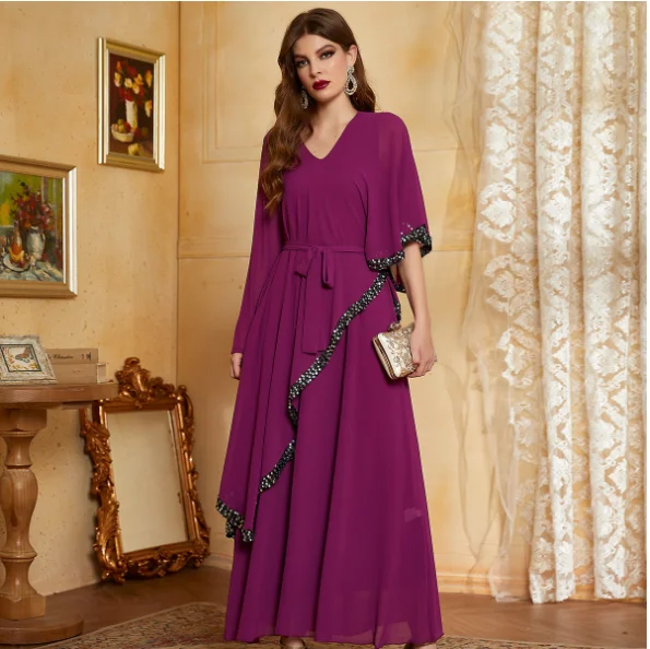 이드 무바라크 이슬람 Hijab 롱 드레스 Abaya 두바이 이슬람 터키어 드레스 여성을위한 Abayas Kaftan 모로코 가운 Longue Djelaba Femme