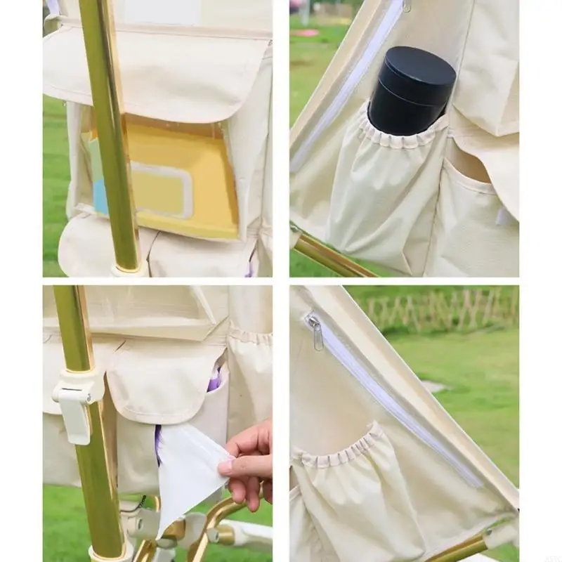 توفر حقيبة تنظيم عربات الأطفال A5YC مساحة تخزين كبيرة، وتصميم متعدد الأقسام للاستخدام اليومي