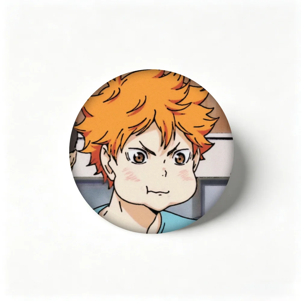 Anime Haikyuu Pins,Cartoon Figure Shoyo Hinata Badge,Handmade Brooches,Breastpin for Backpack Clothes Gifts