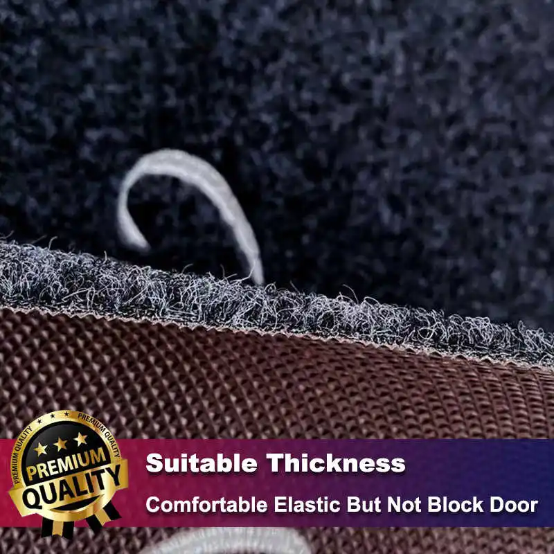 Home Deocorative Doormat Front Door Mat Outdoor Indoor Black Coffee Polyester Fiber Anti-Slip Floor Mat Carpet Shoes Clean Mats