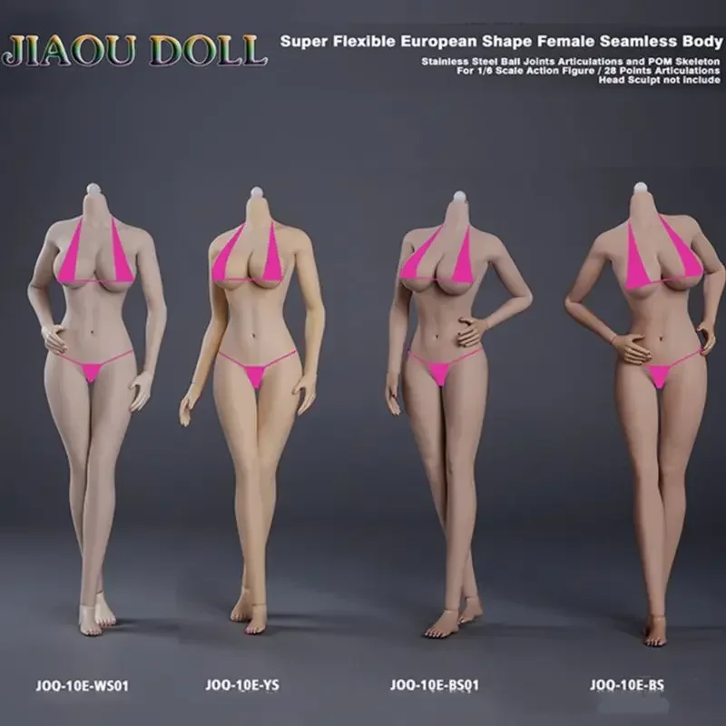 

JIAOU DOLL JOQ-10E JOQ-09F 1/6 Гибкий сексуальный бесшовный корпус Металлический скелет Большая маленькая средняя грудь Подходит для скульптуры головы своими руками