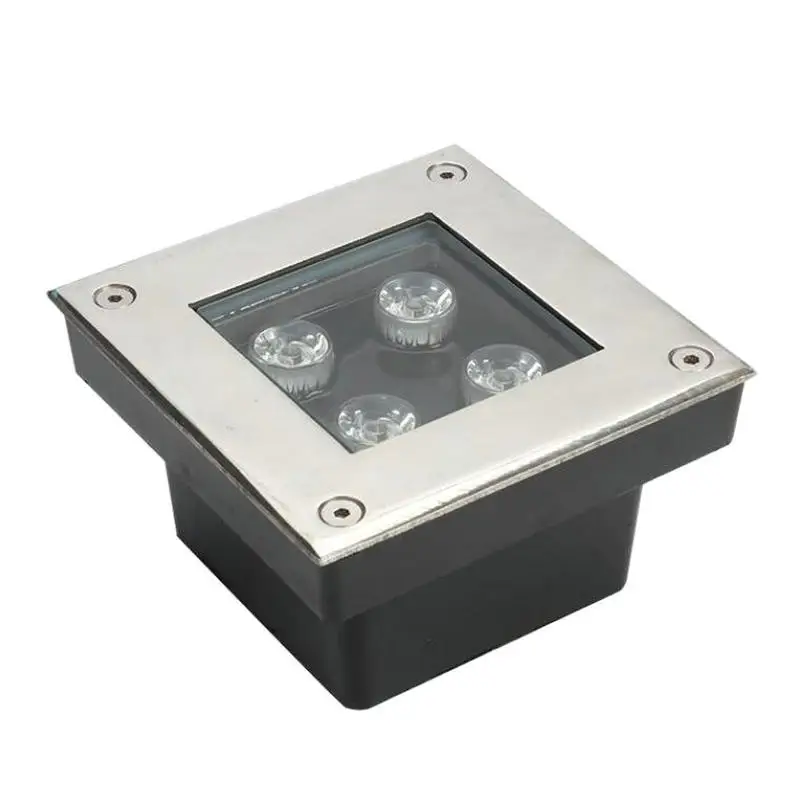 luzes subterraneas led quadradas luz exterior ip68 4w 01