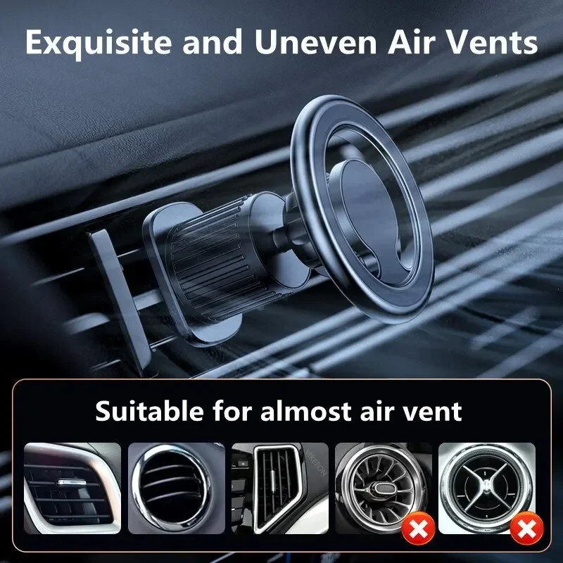 Magnetischer Autotelefonhalter, Ständer, Magnet, Autohalterung, unterstützt GPS-Mobilhalterung im Auto für Macsafe iPhone 15 14 13 12 Samsung Xiaomi – Detail 8
