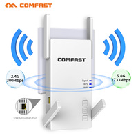 COMFAST 2100Mbps Gigabit Long Range Wi Fi Extender 802.11ac WiFi Repeater Booster 2.4G 5G 4 Antenna Repetidor Wifi Amplificador