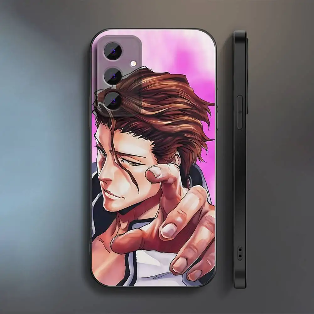 حافظة هاتف Sousuke Aizen B-Bleach لهاتف سامسونج S 25,24,23,22,30,21,10,9,Ultra,Plus,Lite,FE,4,5G حافظة سوداء ناعمة #3