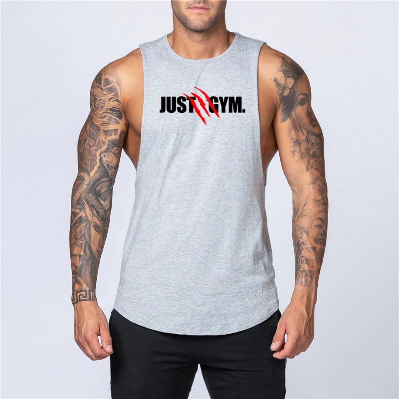 Summer Men American High Street Casual Sweat-absorbent Sweat Breathable Basketball Vest Fitness  Loose Sleeveless Cotton T-shirt