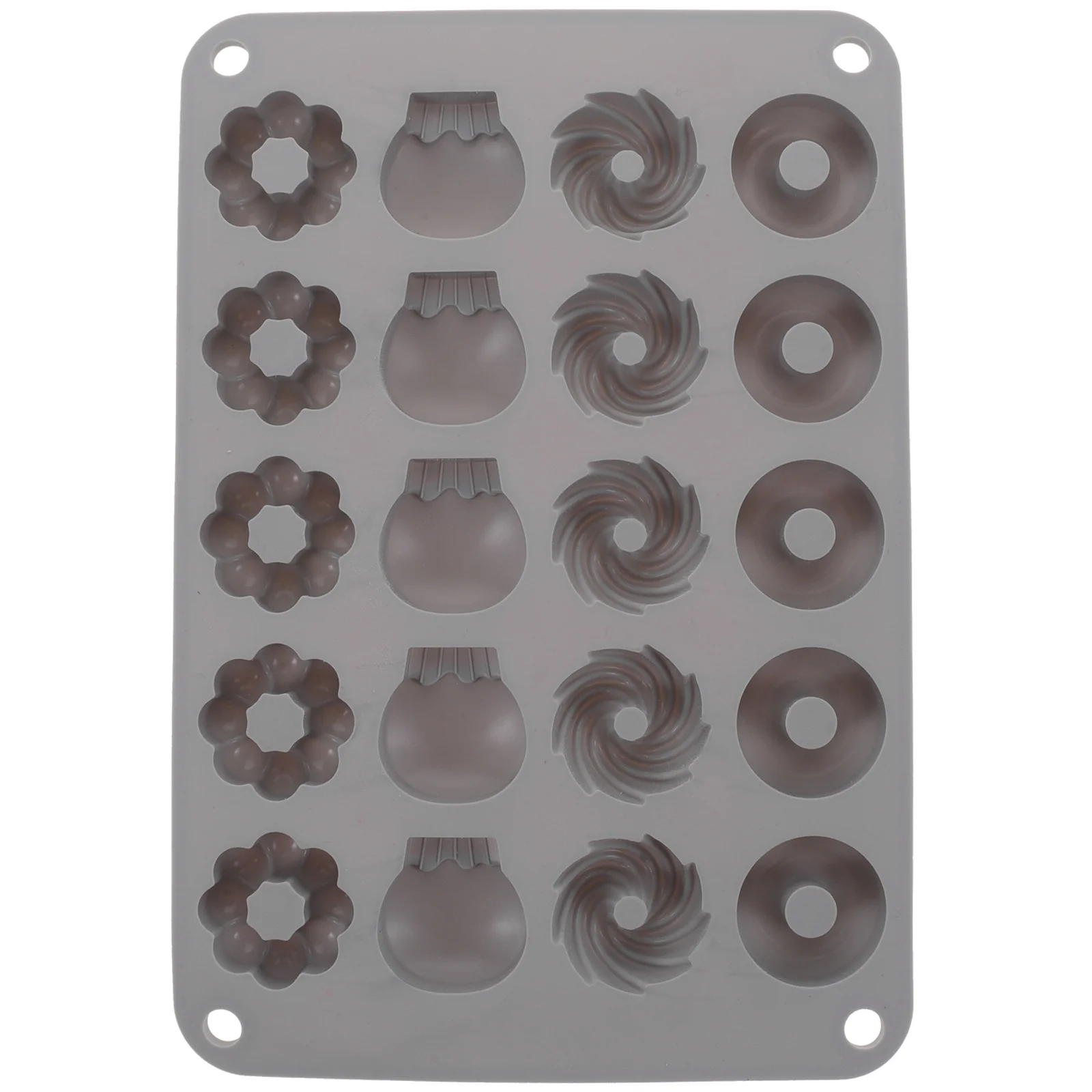 Cetakan Donat Silikon Cetakan Cokelat Pembuat Permen Diy Alat Dapur Memanggang Tahan Panas Anti Lengket Dekorasi Kue Cetakan Fondant