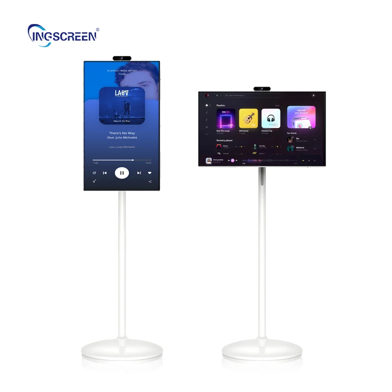 

INGSCREEN Wifi Smart Online Television Tv Hd Touch Display Screen Rotate 180 Portable Gaming Stands Tv With Battery