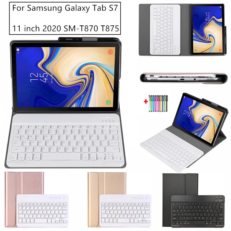 For Samsung Galaxy Tab S8 11'' 2022 SM-X700 SM-X706 S7 2020 SM-T870 T875 Keyboard Case High Quality With Stand Flip Tablet Cover