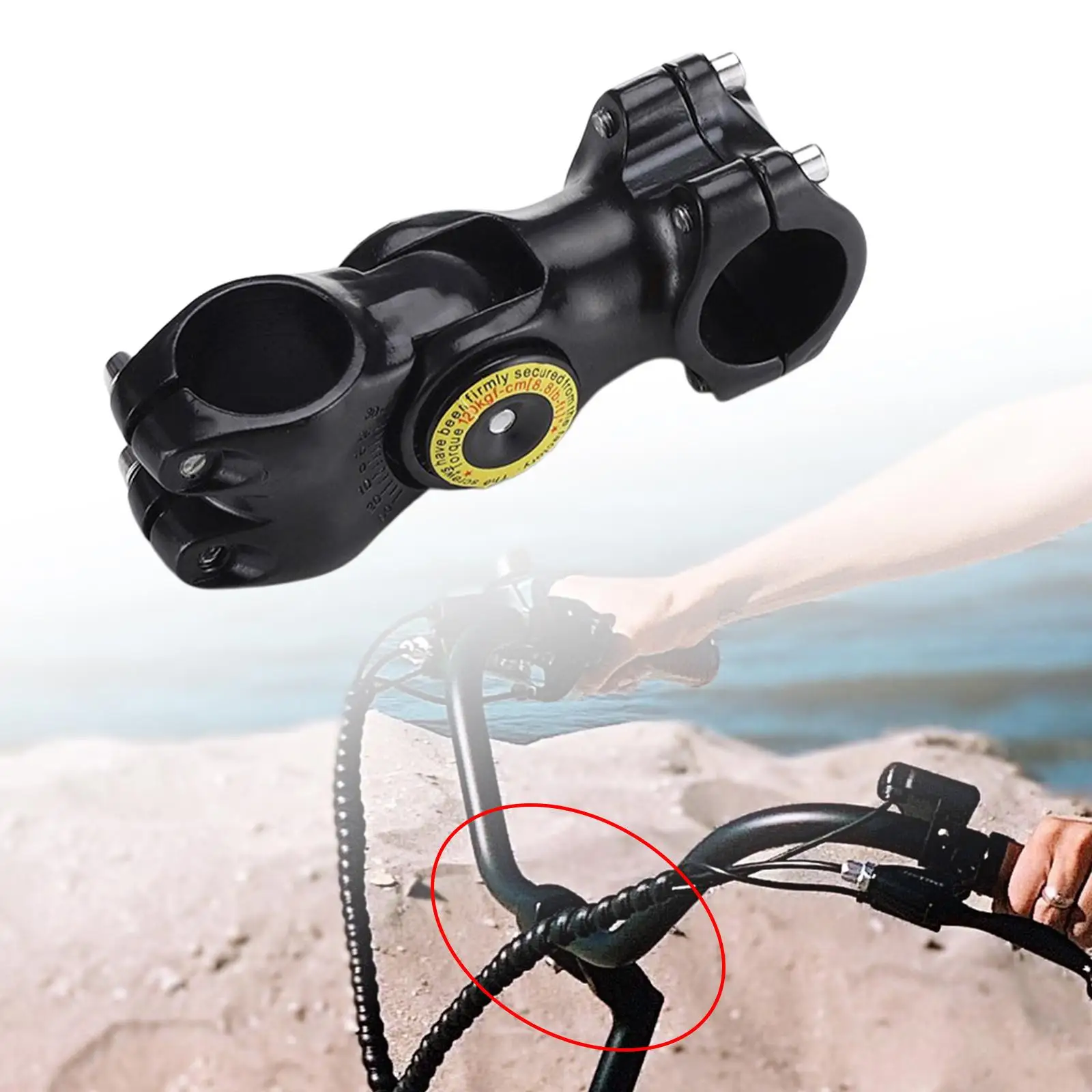 

Bike Stem 31.8mm Short Handlebar Stem Riser Mountain Bike Stem 28.6mm 1-1/8 Steer Tube Adjustable Bicycle Stem Cycling Parts