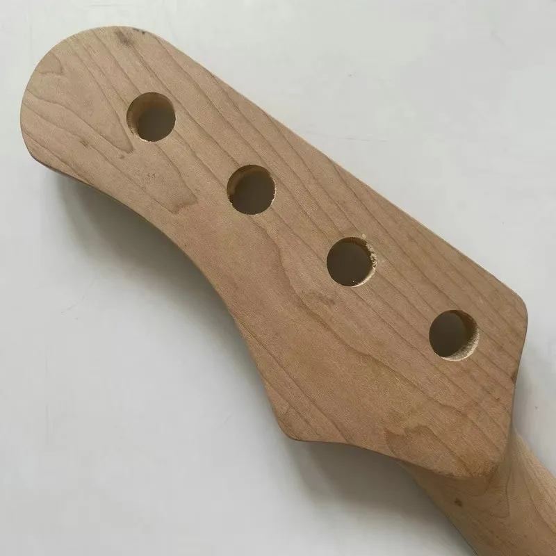 RN526  Stock Items Unfinished 4 String Electric Bass Neck 21 Frets Maple+Rosewood DIY Replace USE
