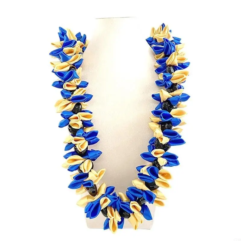 Ribbon Flower Necklace for Graduates and Organizers Party Celebrations Necklaces