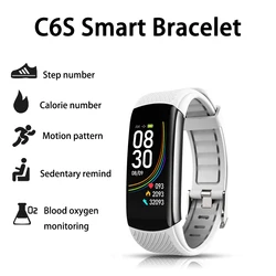 C6S Smart Bracelets Blood Pressure Health Monitoring Men Women Sports Step Counting Sleep Heart Rate Fitness Tracker Smartwatch