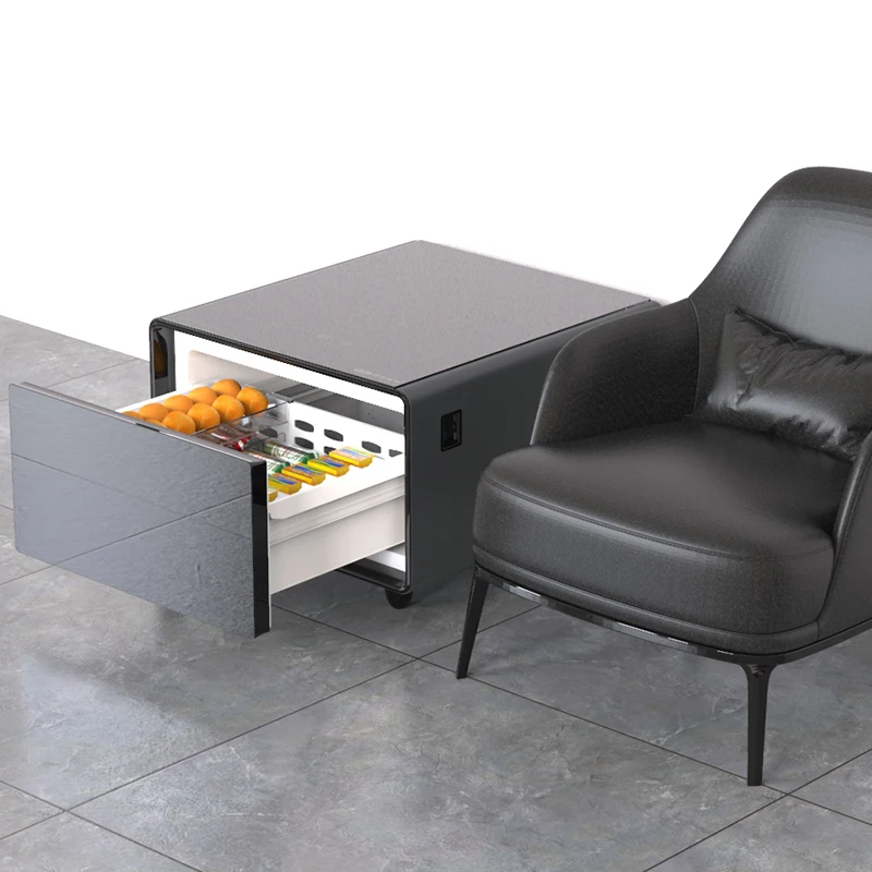 

Makeup Beauty Fridge Hotel Mini Fridge Table Refrigerator Smart Coffee Table with Fridge and Wireless Charging