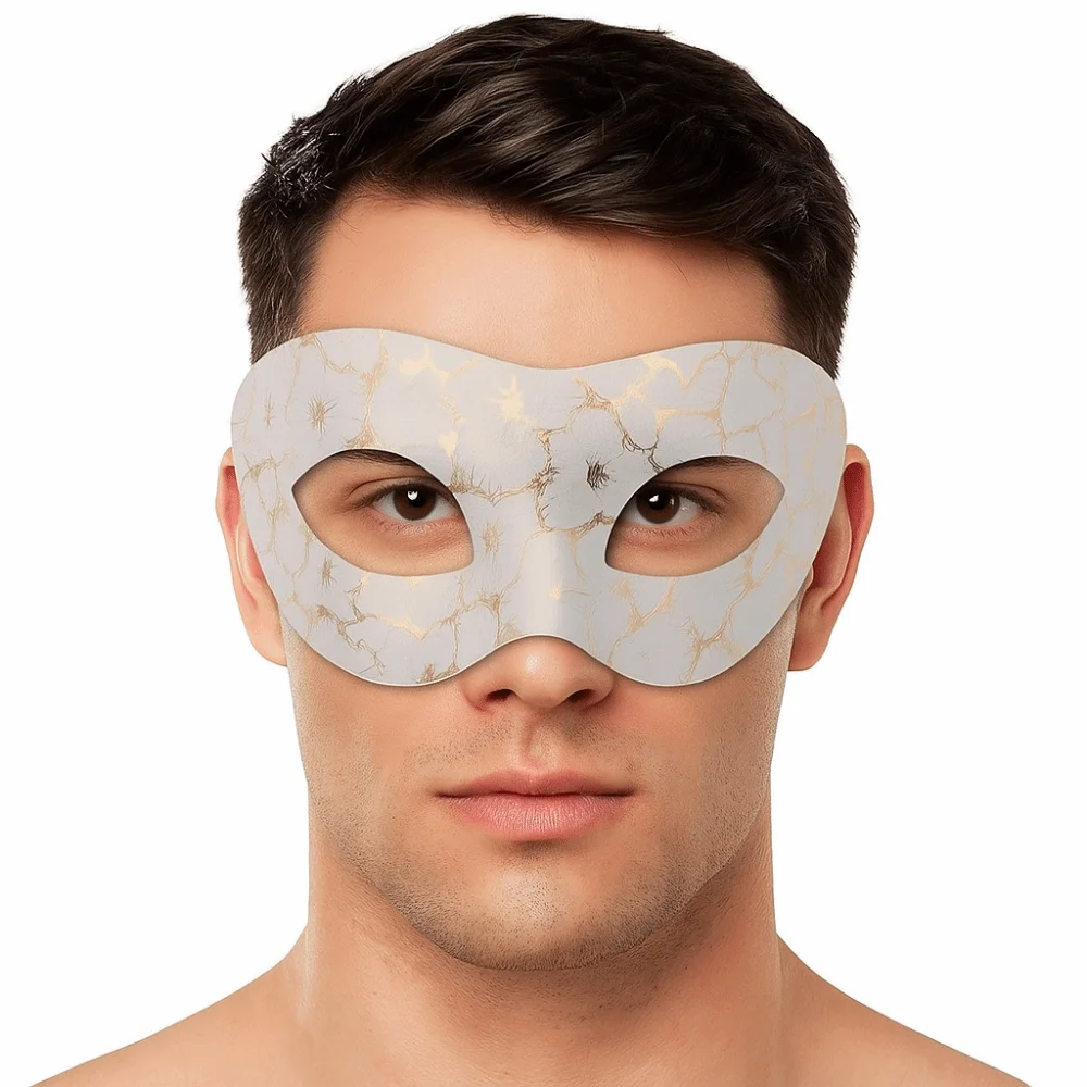 Kreative Halloween-Masken aus Kunststoff, wiederverwendbar, goldene Jazz-Maske, langlebig, venezianische Maskerade, halbe Gesichtsmaske, Karneval