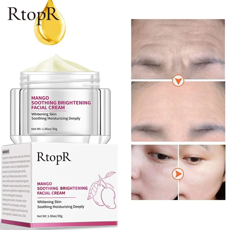 RtopR Face Cream Anti-Wrinkle Anti Aging Whitening Mango Bright Moisturizing Liquid Tights Nourishing Shrink Pores High Quality