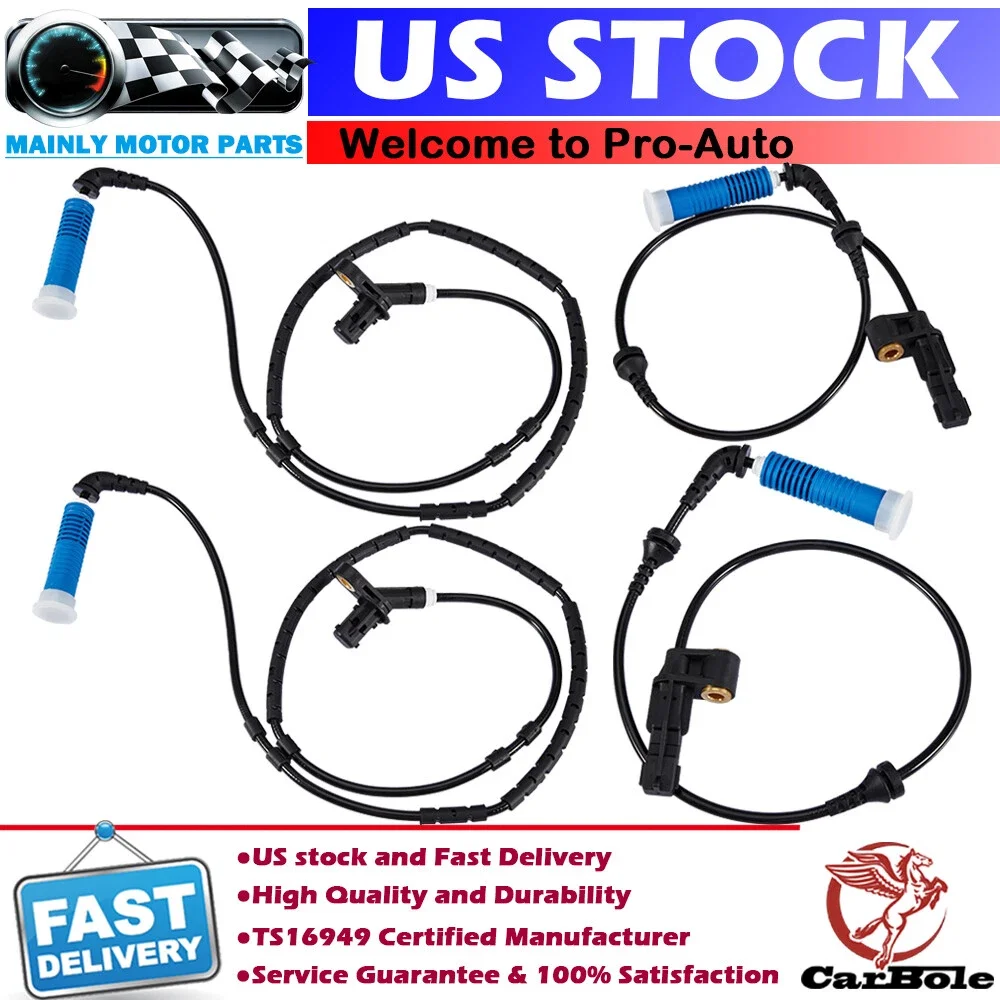 

4PCS ABS Wheel Speed Sensor Front Rear Left Right For BMW E46 Z4 323i 318i 320i