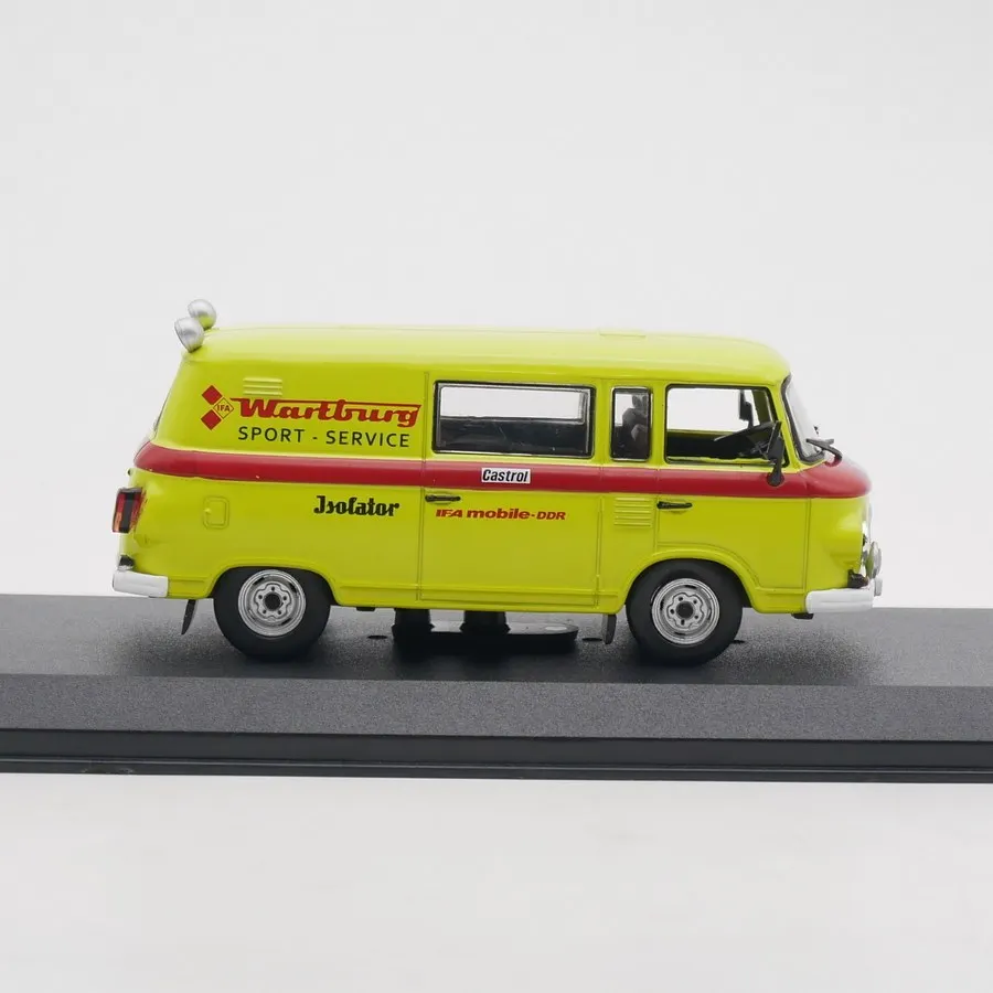 Diecast Ixo 1:43 Scale Barkas B1000 1984 Van Wartburg Rally Team Alloy Car Model view 3