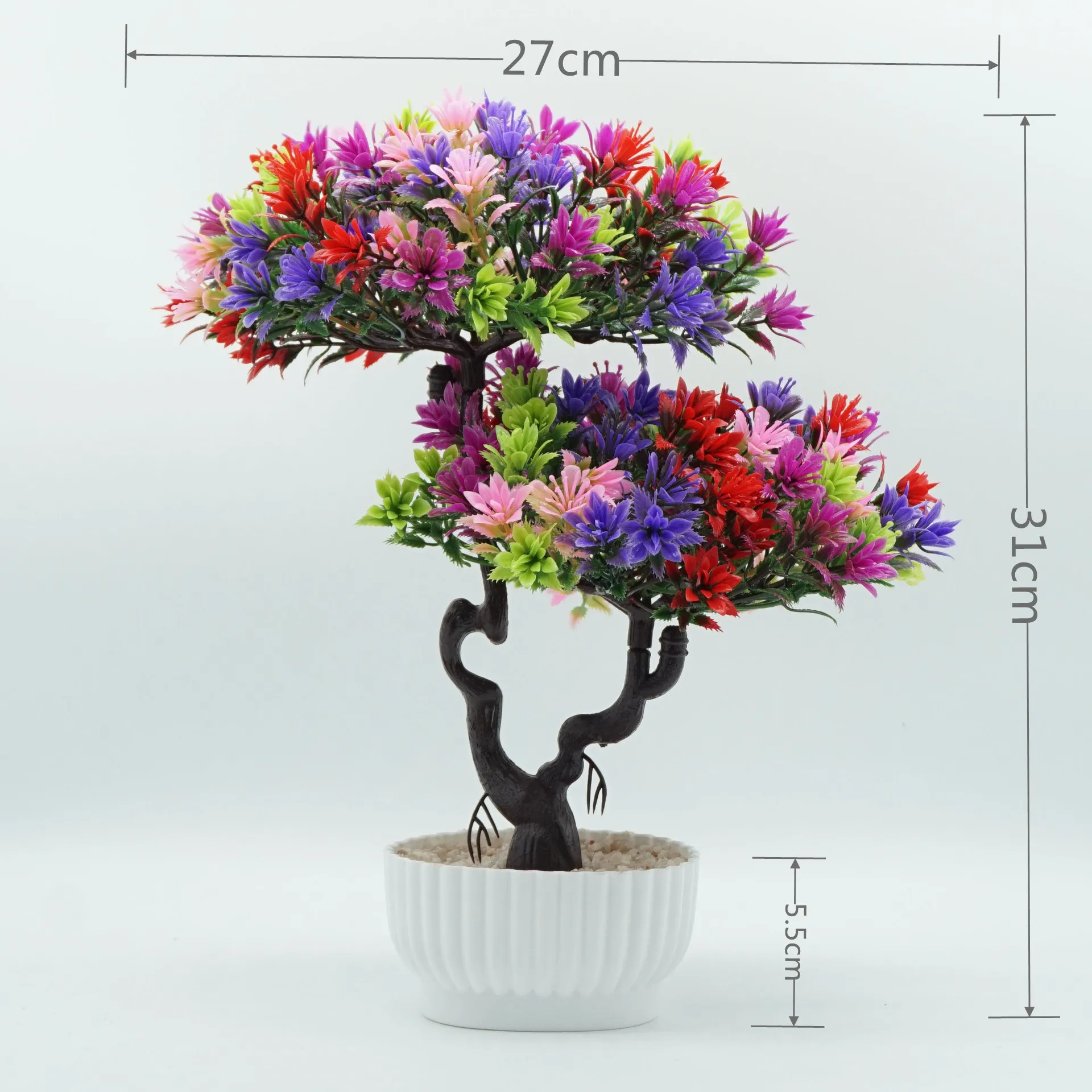 

Artificial Plants Bonsai Small Tree Pot Fake Flowers Potted Ornaments For Home Garden Room Christmas Decoration Decor Plantas