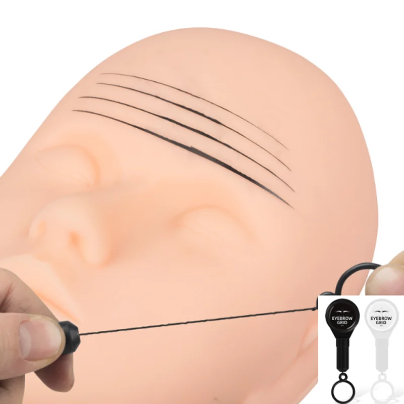 

Сетка для бровей, инструмент для перманентного рисования бровей, черно-белый инструмент для позиционирования растяжки, инструменты для рисования линий, инструменты для формы бровей