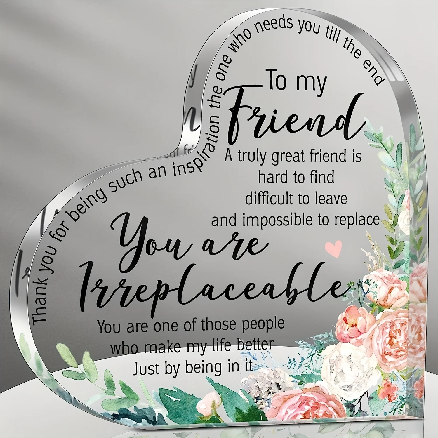 1pc Women Acrylic Friend Gift Friendship BFF Plaque Women Best Sunflower Flower Gift Sister Gift Birthday Thank You Gift