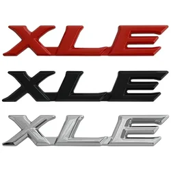 Metal XLE Logo Letters Car Rear Trunk Emblem Badge Sticker Decals For Toyota Sienna RAV4 Corolla Camry Car Styling Accessories