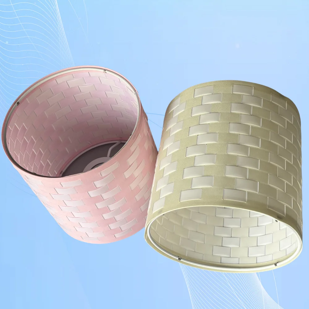 304 Stainless Steel Buckle KD Cover Detachable Fabric Lampshade Pure Handmade Lampshade Suitable For Chandelier/Desk Lamp E27