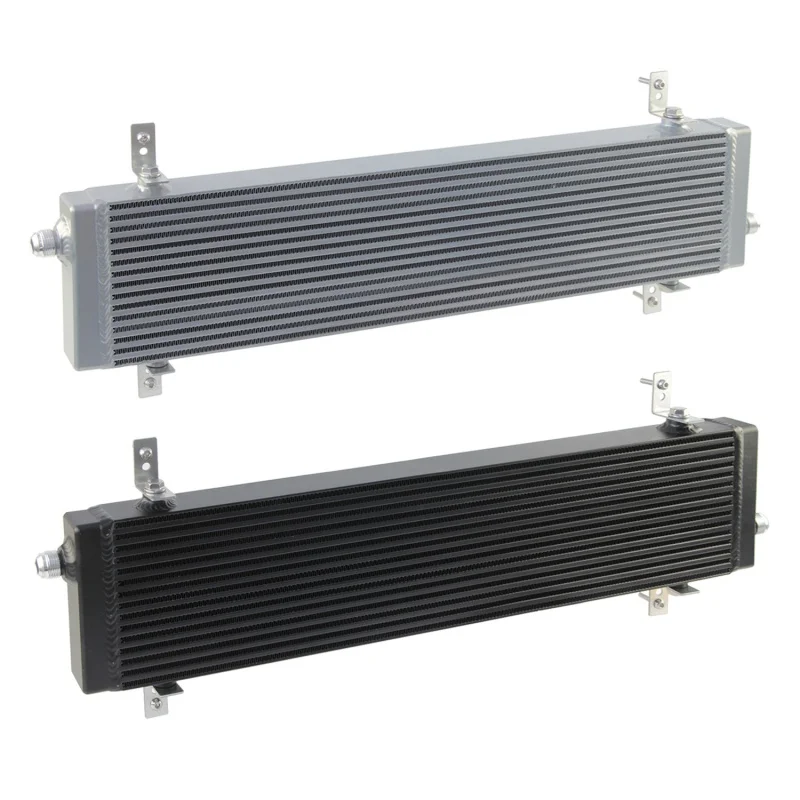Bar & Plate Oil Cooler 10AN Durable Black/Silver 7/8