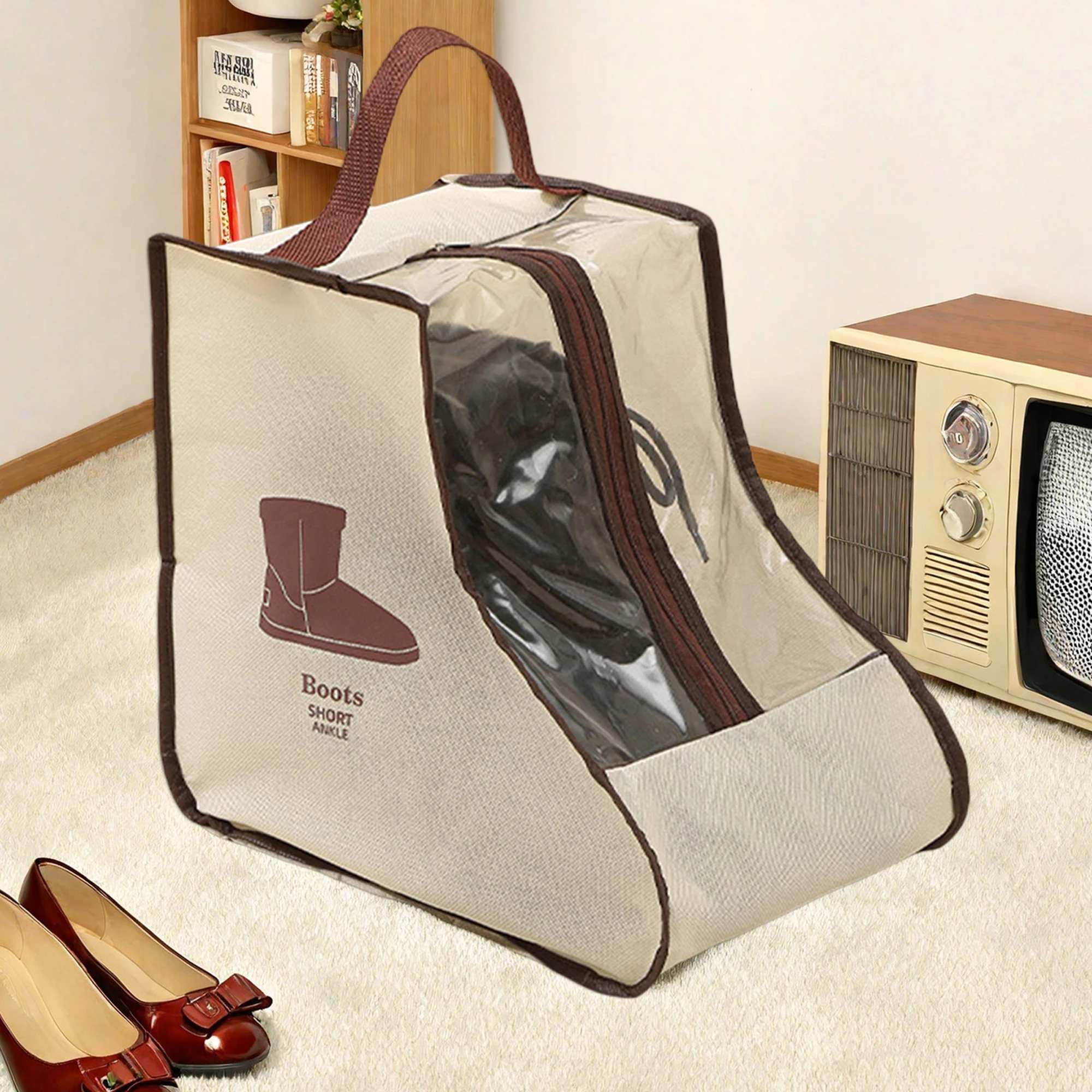 

Водонепроницаемая портативная сумка для хранения обуви с чехлом из ПВХ для путешествий и ежедневного использования - сумка для защиты обуви из нетканого материала