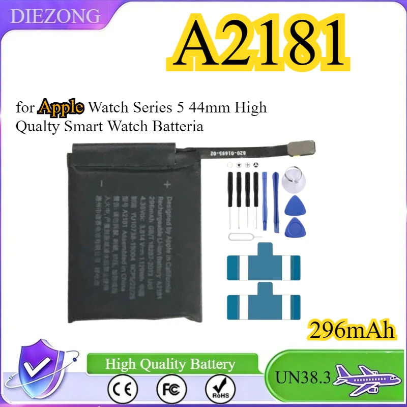 

296mAh Replacement Battery A2181 for Apple Watch Series 5 44mm High Qualty Smart Watch Batteria +Free Tools