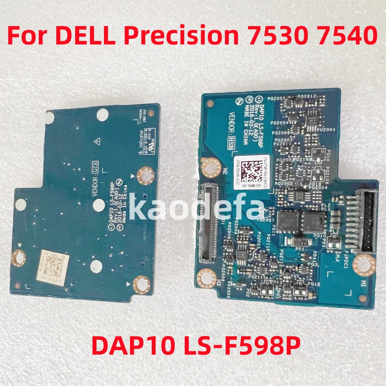 

DAP10 LS-F598P для Dell Precision 7530 7540 M7530, коннектор для аккумулятора ноутбука, печатная плата CN-07MYRK 07 мирк 7 мирк 100%, тест ОК