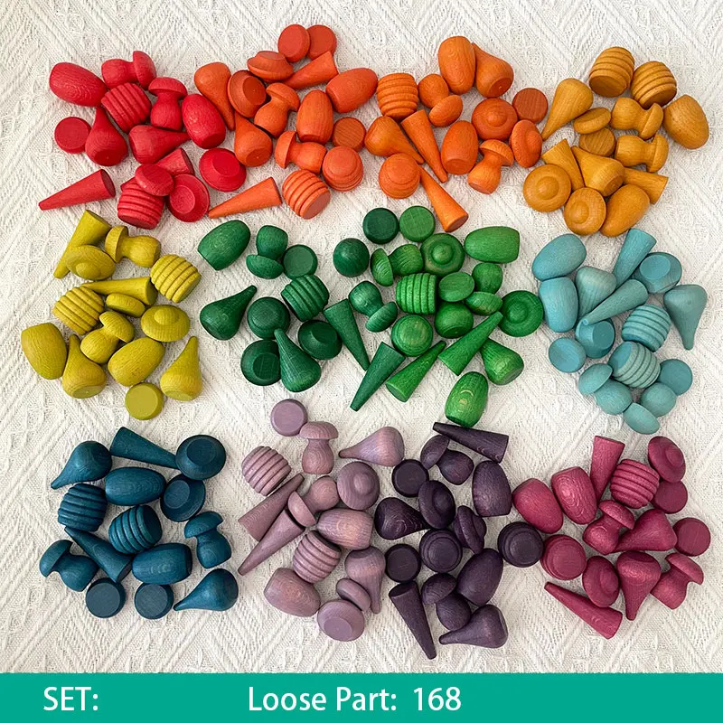 Montessori Mandala Blokken Losse Onderdelen Baby Pretend Play Scènes Speelgoed Kleur Sorteren Tellen Educatief Houten Speelgoed Voor Kinderen