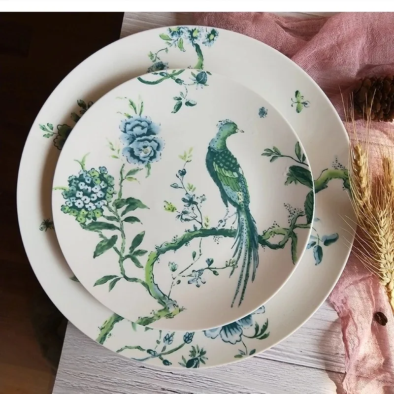 

Европейский керамический сервиз в изумрудном цвете для послеобеденного чая и десертов