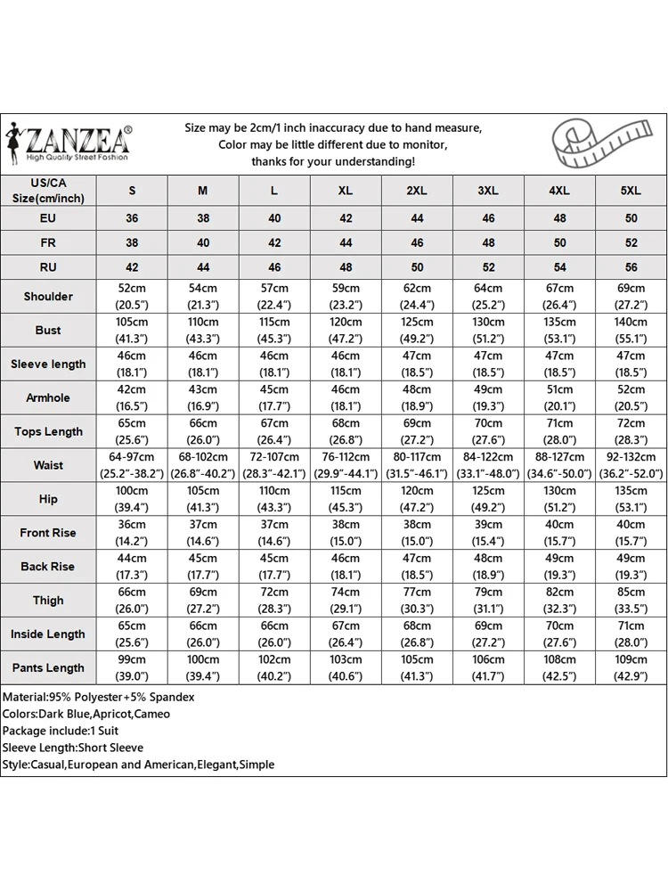 ZANZEA ฤดูร้อนชุดผู้หญิงเสื้อยาวกางเกงแฟชั่น OL ชุดทํางาน 2025 ชุดลําลองกางเกงชุดการจับคู่ S-3XL