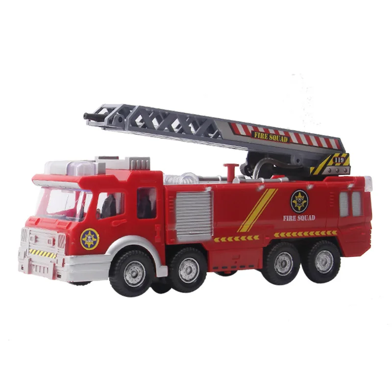 Spray de água arma brinquedo caminhão para crianças, bombeiro, Sam Fire Truck, veículo de motor, carro música luz, brinquedos educativos para meninos