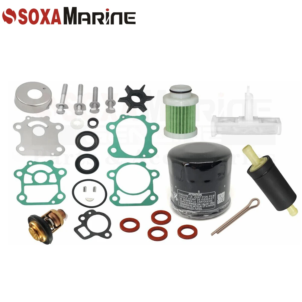 Outboard Maintenance Kit for Yamaha F70A Marine with Thermostat Oil Fuel Filter