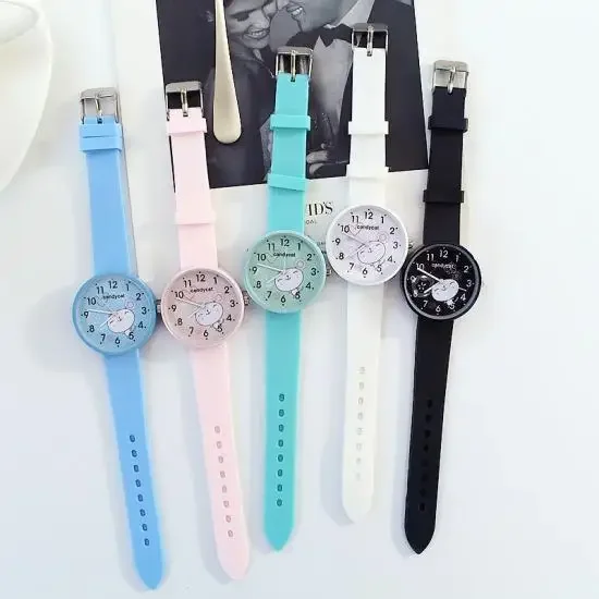 New Cute Children Boys and Girls Universal Watches, Aesthetic Handsome Fresh Female Watches, Fashion Student Watches