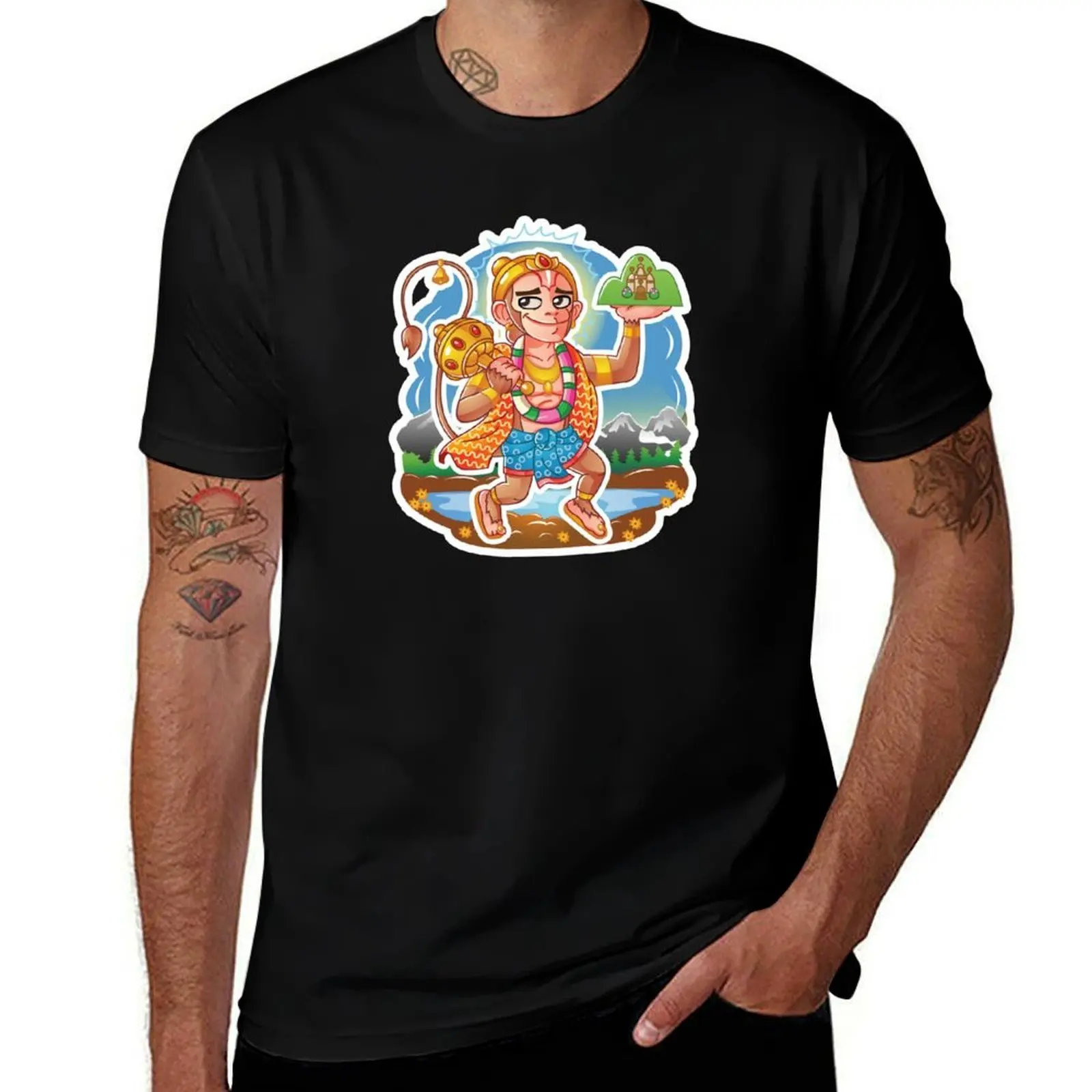 Hanuman - Hindu God - Bunch of Bhagwans T-Shirt Minimal Art Print T-Shirt