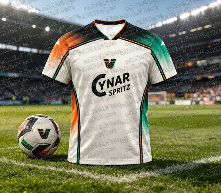 26-27 Atmungsaktives 3D-Druck Sommer-Fußballtrikot für Erwachsene Venezia Home, Herren Damen Sport Freizeit Schnelltrocknend Fußball Familien-T-Shirt – Detail 5