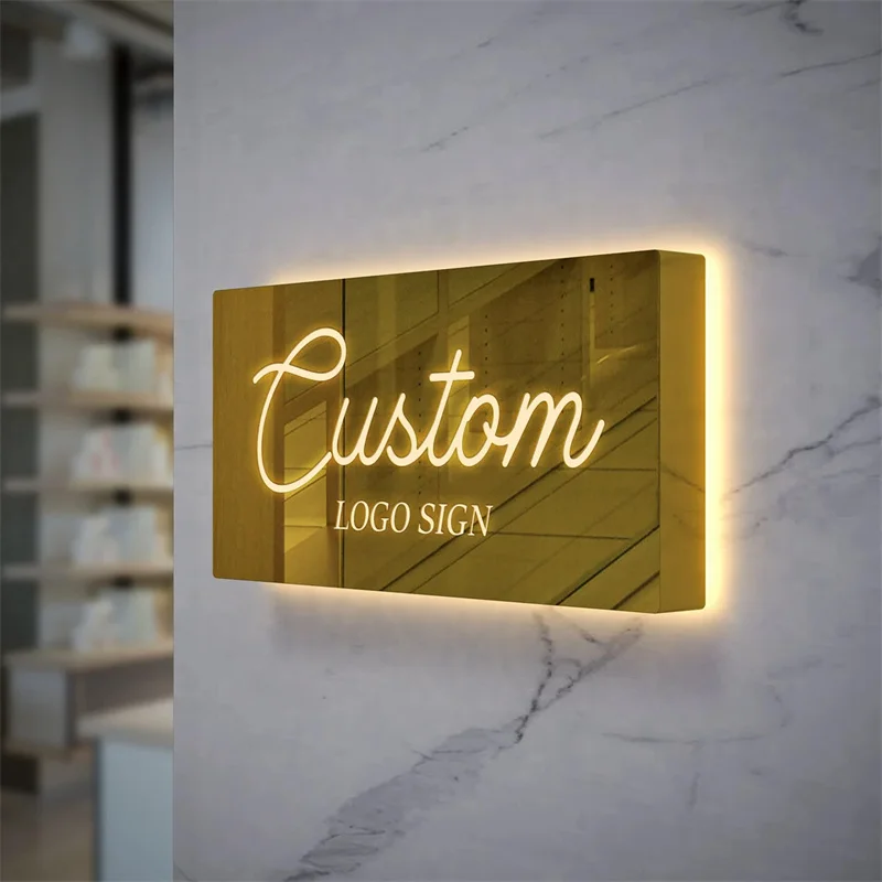 

Beauty Studio Business Logo Sign, Custom Metal Sign,Storefront Reception Sign,Company Name Led Signage