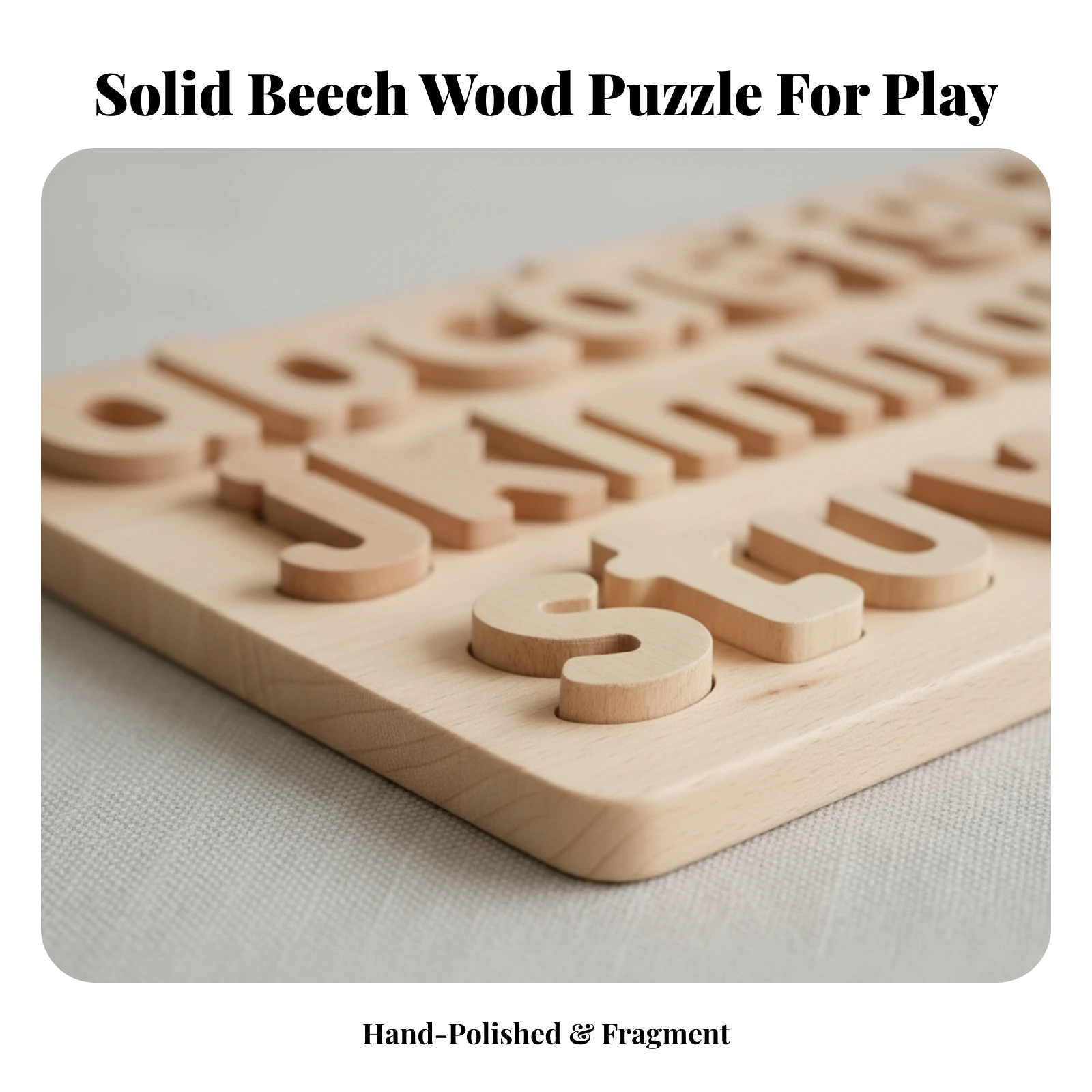 Lowercase Alphabet Puzzle Preschool Wooden Letter Puzzle Toy Child-Safe Portable for Preschoolers, Home, Classroom