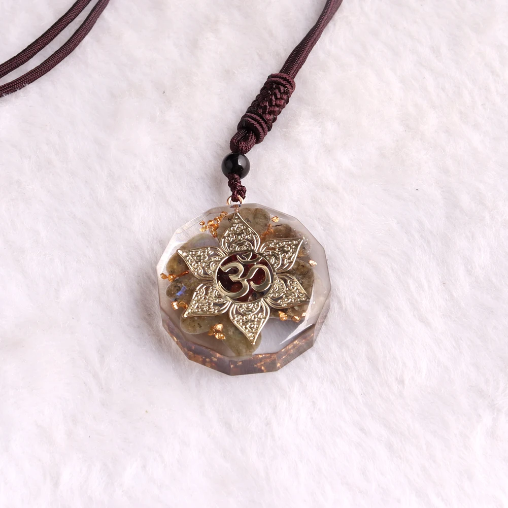 1Pc Orgone Horus Eyes Pendant Necklace Metatron Cube Orgonite Flower of Life Energy Round Pendant  Healing Protection Necklace