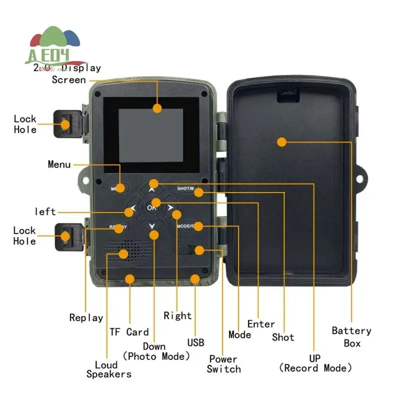 

AED4-Hunting Trail Camera Night Vision Wildlife Camera With Motion Activated Outdoor Trail Camera Wildlife Scouting Camera
