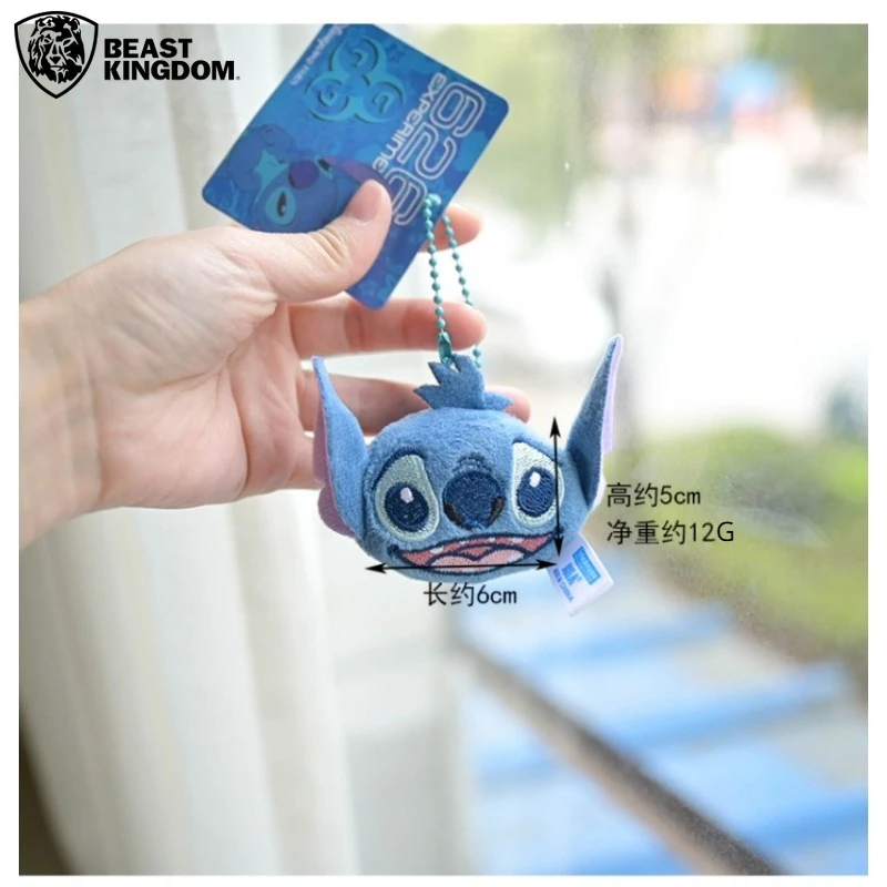 BEAST KINGDOM 5cm Stitch portachiavi borsa ciondolo Anime peluche zaino carino decorazione accessori per cartoni animati regali per bambini adulti