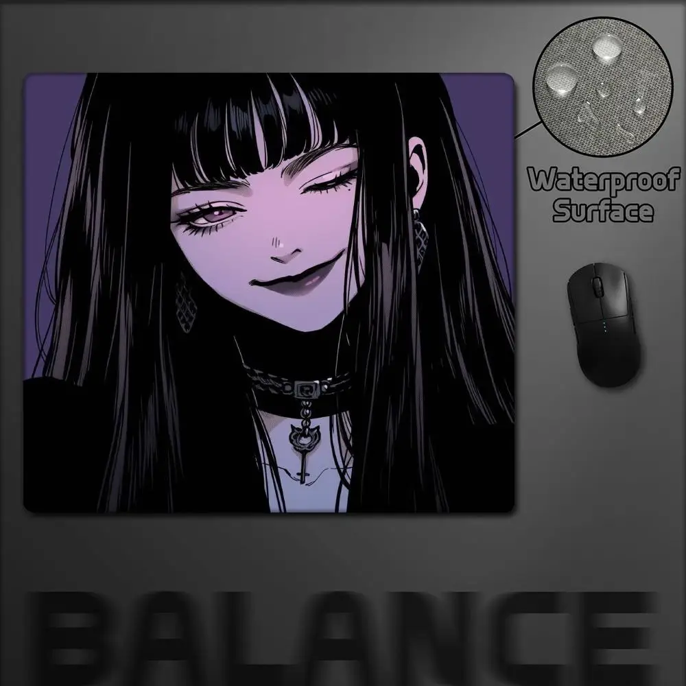

Mouse Pad PC Purple Anime Girl Gamer Small Mousepad Laptop Computer Keyboard Accessories Mouse Mat Rug Extended Desk Mats
