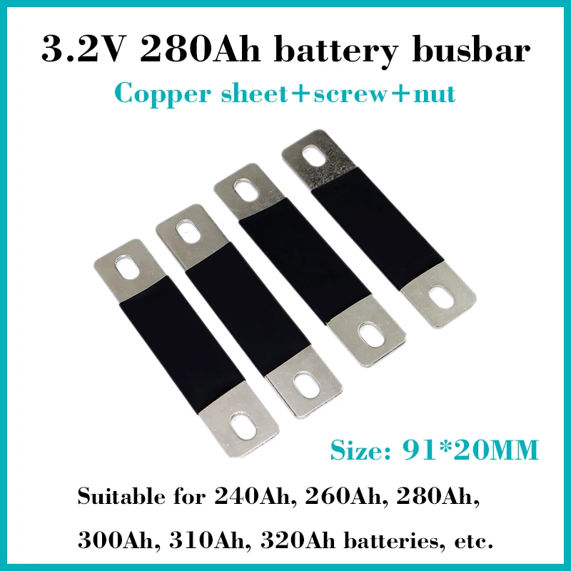 Lifepo4 battery Pure Copper Nickel Plate Busbars Copper sheet for 260Ah 280Ah 300Ah 320Ah Iron lithium battery Connecting piece