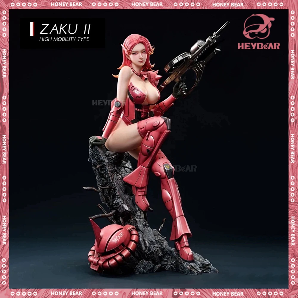 Zaku Girl Figure Ms-06s-Ca Action Figures Suit Ragazze Figurine Statua Modello Collezione di bambole Decorazione da scrivania Giocattoli Regali di compleanno