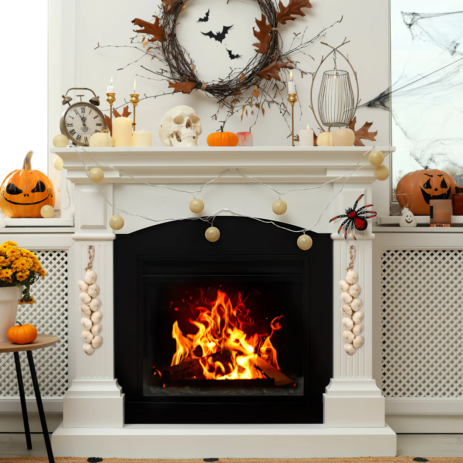 

1Set Vivid Simulation Garlic Halloween Party Decor Teaching Tool Kindergarten Decoration Garlic String Halloween Decorations