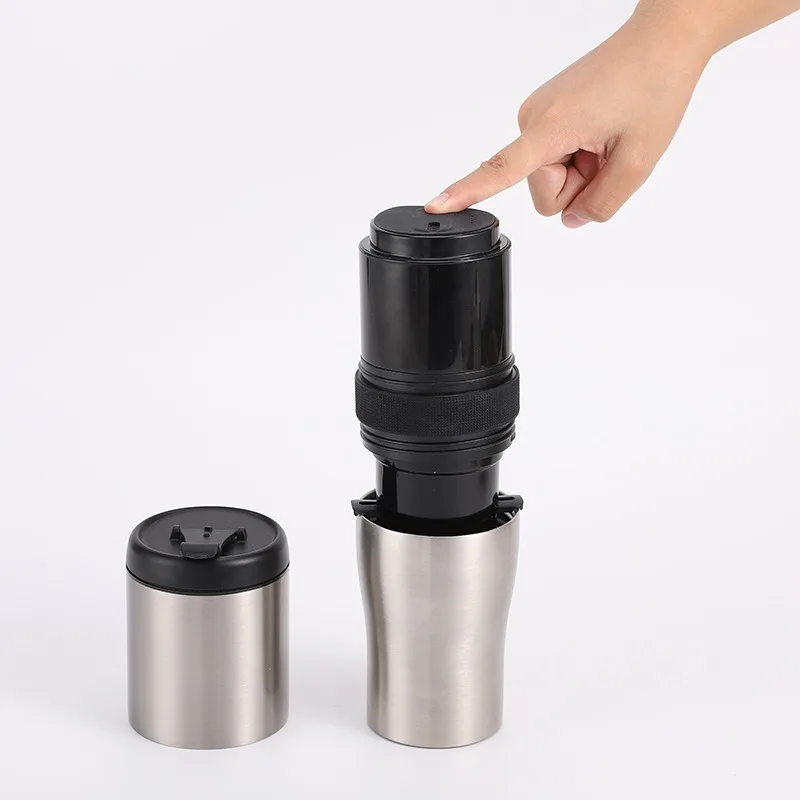 Simple portable coffee machine grinding beans integrated electric grinding American extraction home portable camping hand cup