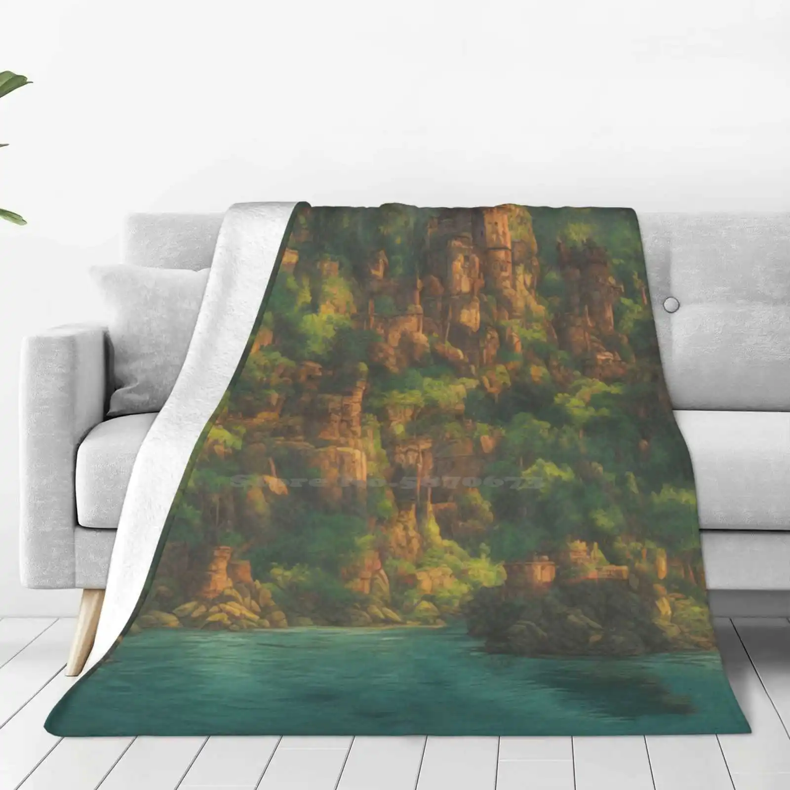 Uncharted Land All Sizes Soft Cover Blanket Home Decor Bedding Uncharted Land Landscape Nature Peaceful